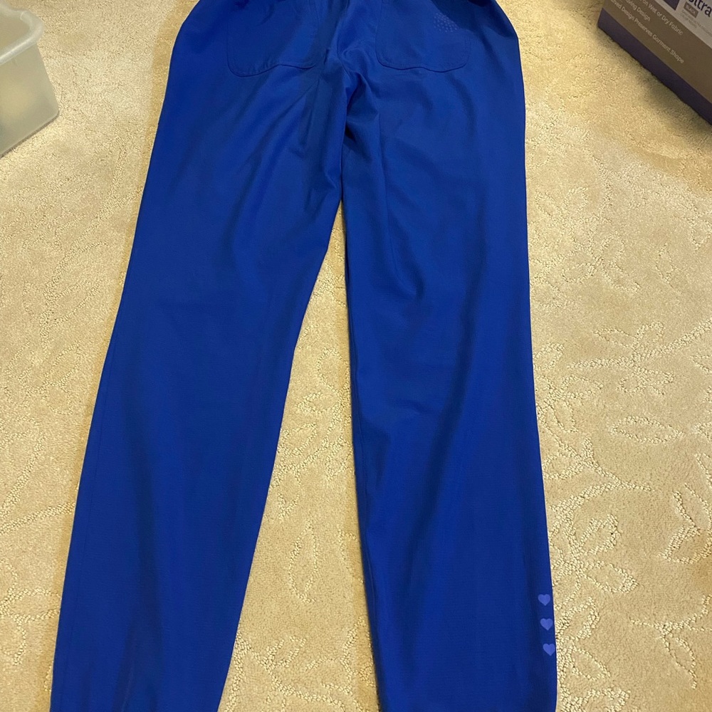 Heart soul scrub pants galaxy blue size medium  Tall . Still like new